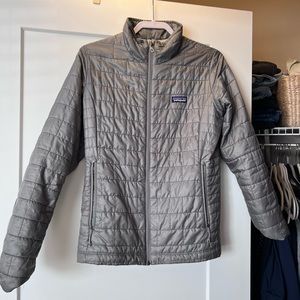 Gray womens nano puff Patagonia jacket